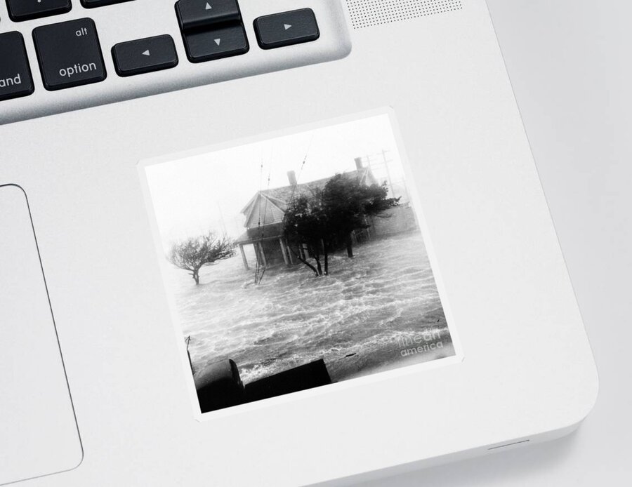 Science Sticker featuring the photograph Storm Surge During Hurricane by Science Source