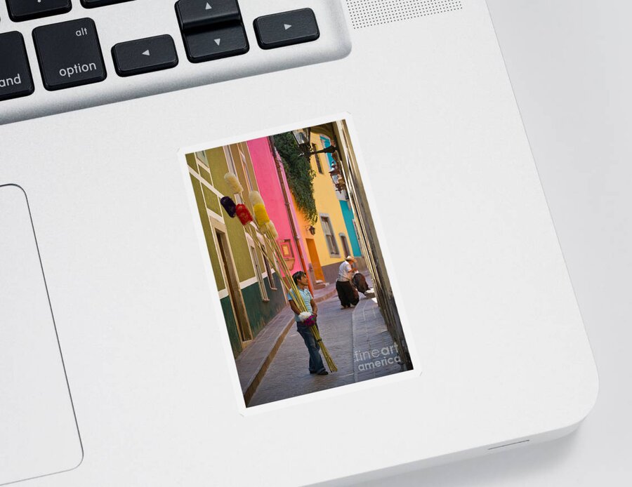 Craig Lovell Sticker featuring the photograph Streets of Guanajuato by Craig Lovell