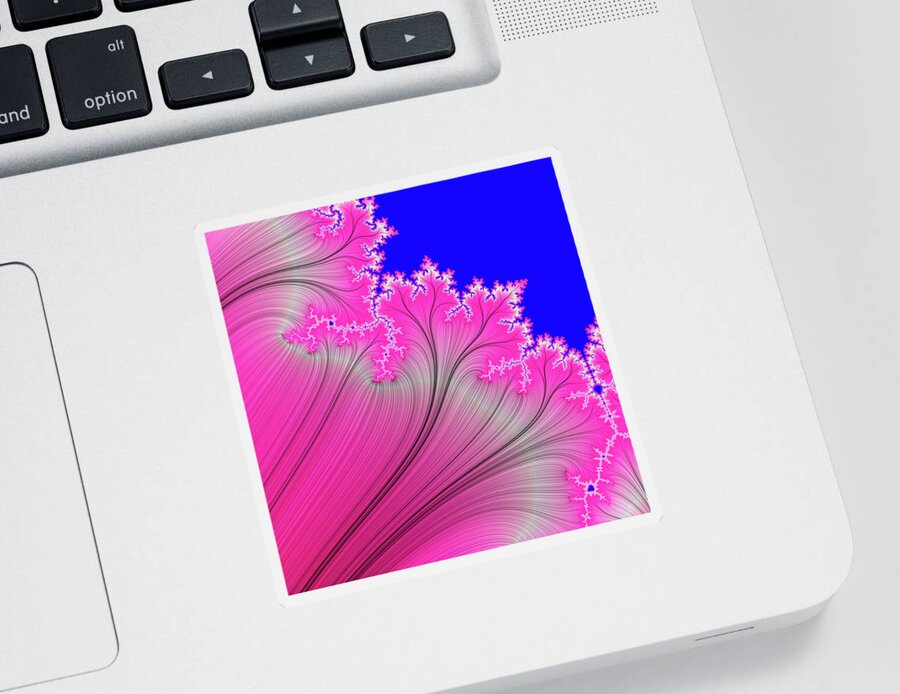 Abstract Sticker featuring the digital art Summer Breeze by Carolyn Marshall