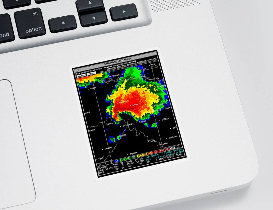 Science Sticker featuring the photograph Supercell With Hook Echo, Radar by Science Source