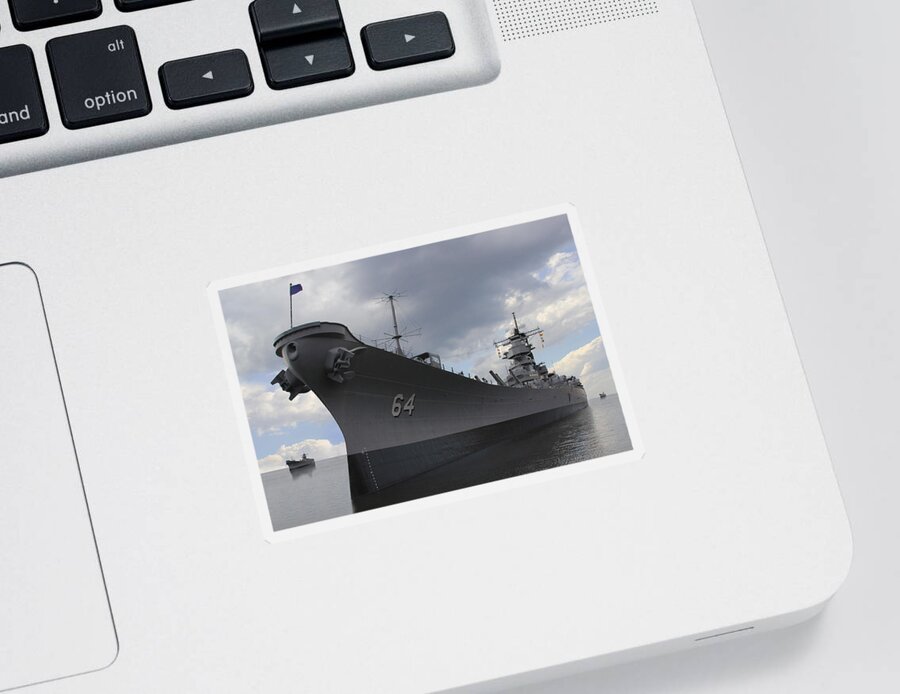 Battleship Sticker featuring the photograph The Calm Before the Storm by Mike McGlothlen
