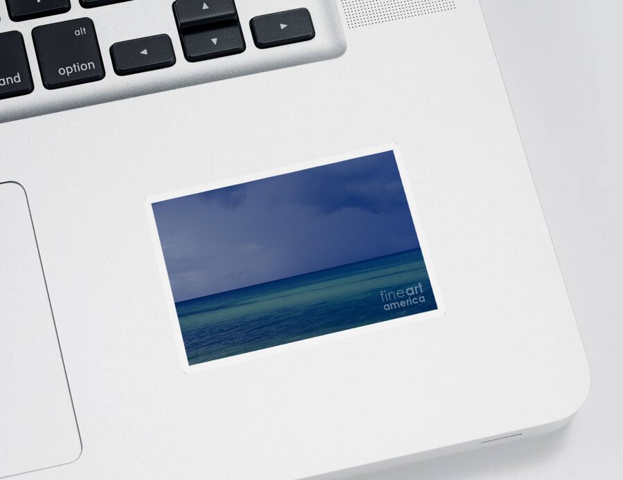 Ocean Sticker featuring the photograph The Weather is changing by Heiko Koehrer-Wagner