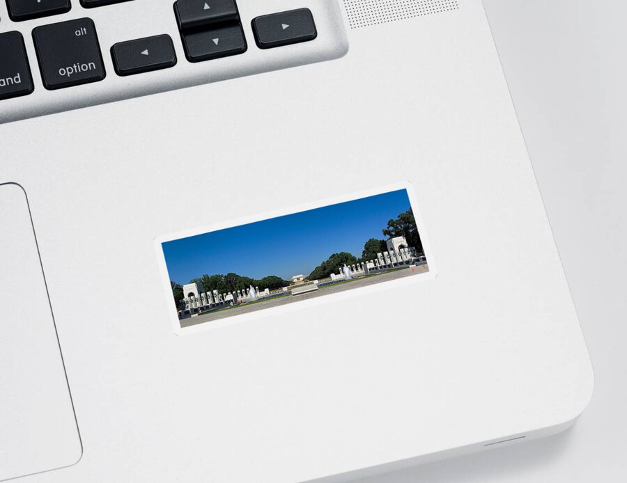 Scenic Sticker featuring the photograph The World War II Memorial Panorama DS027 by Gerry Gantt