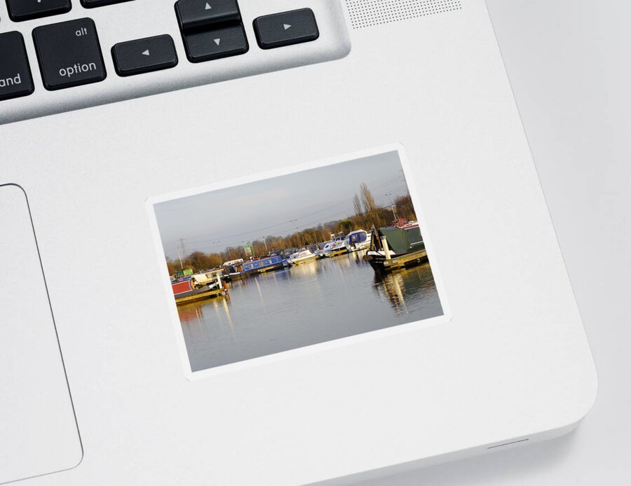 Staffordshire Sticker featuring the photograph Various Boats at Barton Marina by Rod Johnson