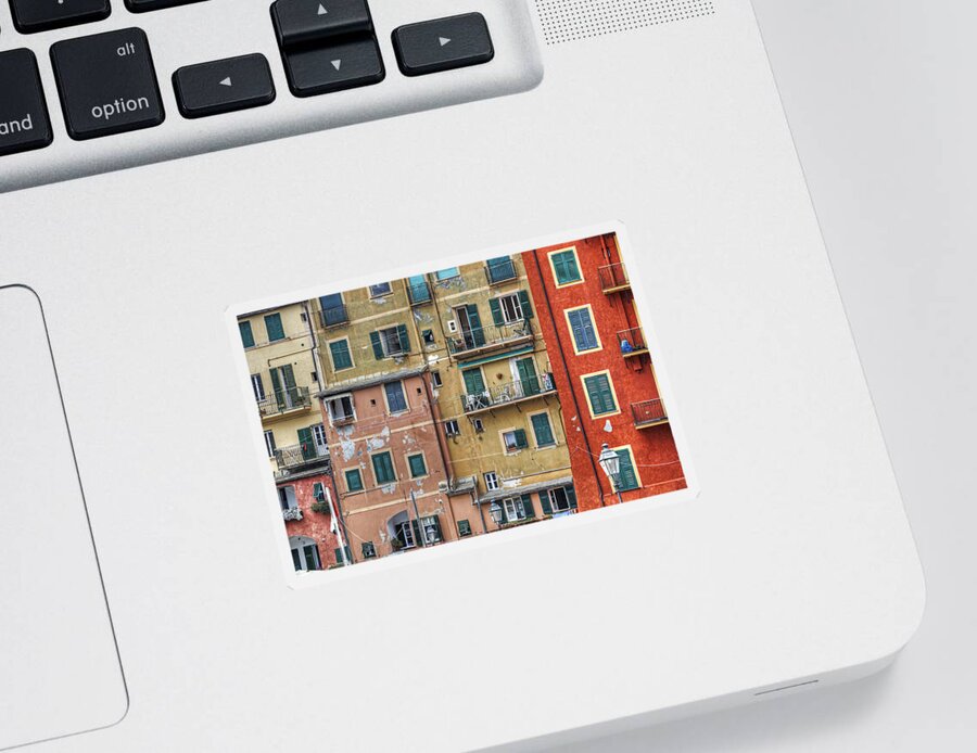 Camogli Sticker featuring the photograph Windows of Camogli by Joana Kruse