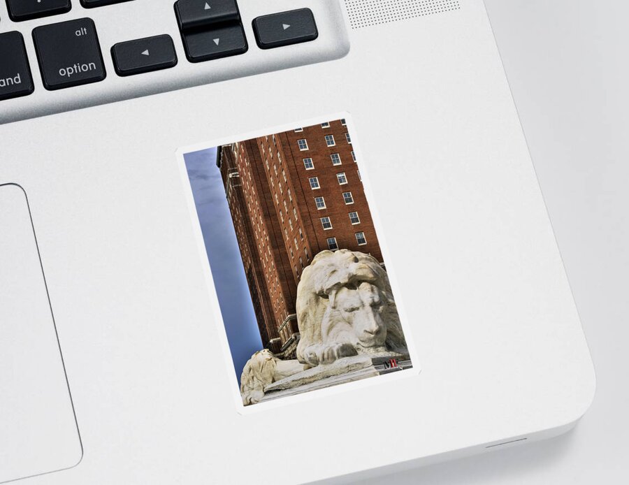 Buffalo Sticker featuring the photograph 02 The Statler Towers by Michael Frank Jr