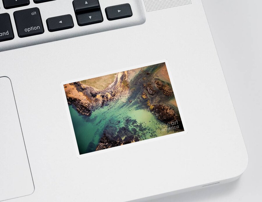 Abstract Photography Sticker featuring the photograph Aerial photo iceland #1 by Gunnar Orn Arnason