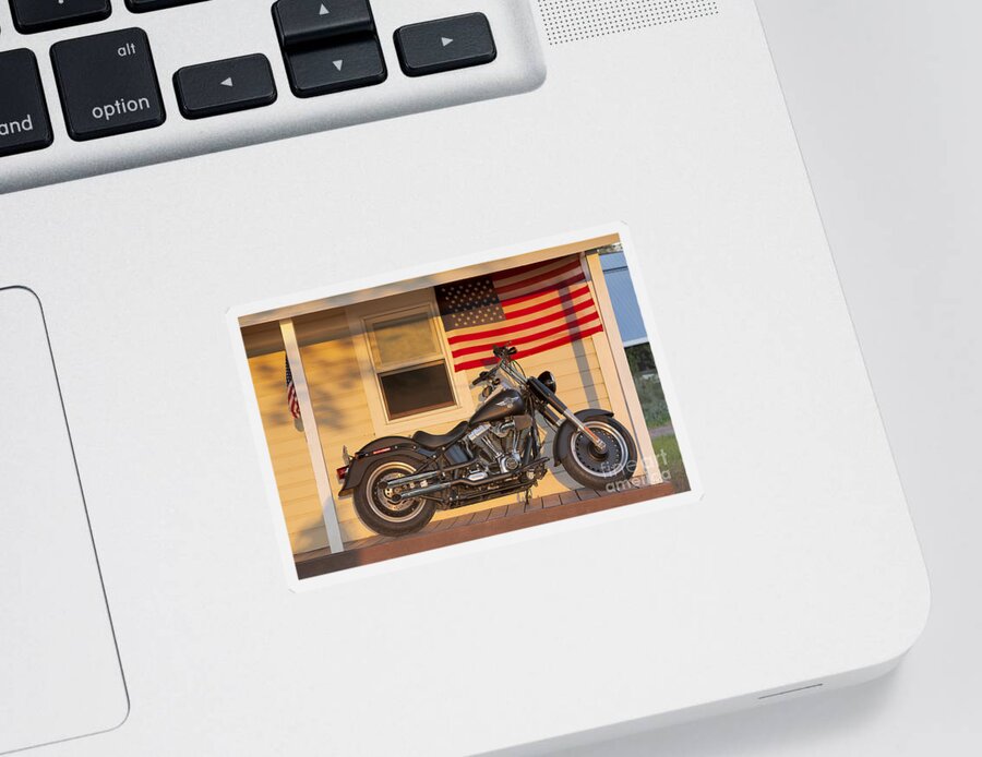 Harley Davidson Sticker featuring the photograph American Pride. Harley davidson by George Robinson