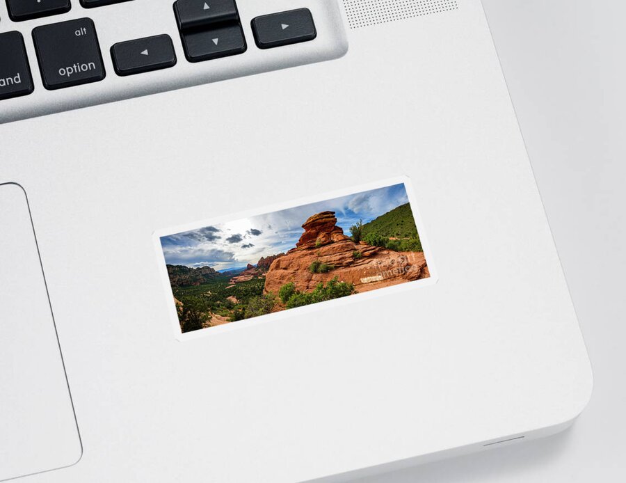 Arizona Sticker featuring the photograph Beautiful Sedona Panorama by Raul Rodriguez