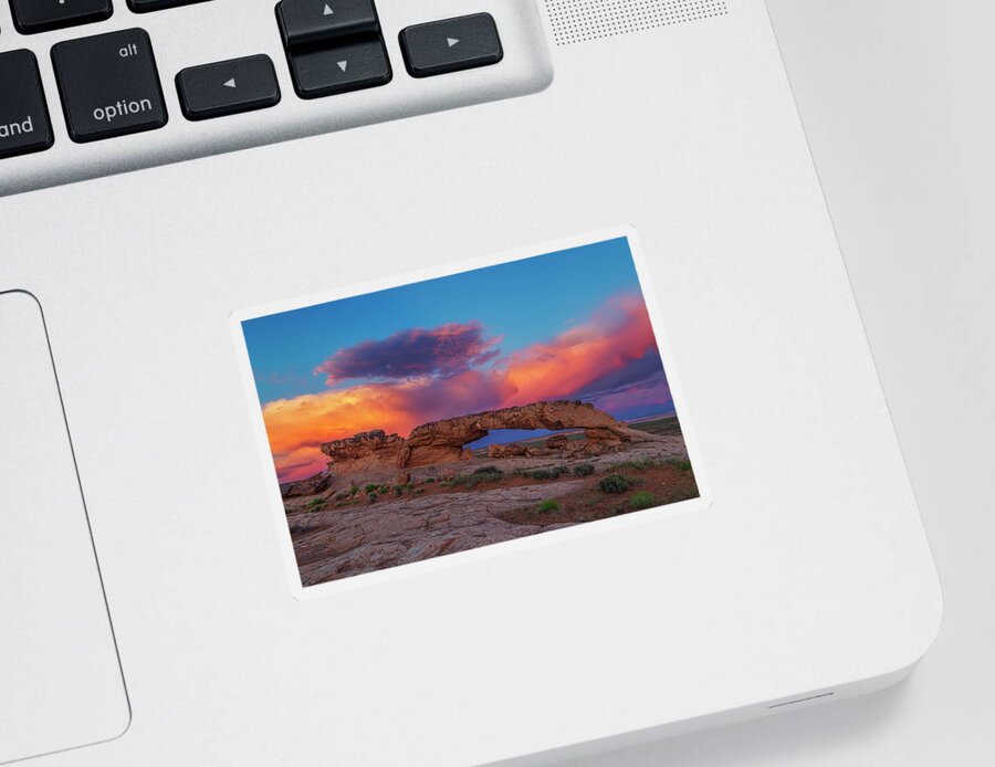 Sunset Sticker featuring the photograph Burning Skies #1 by Ralf Rohner