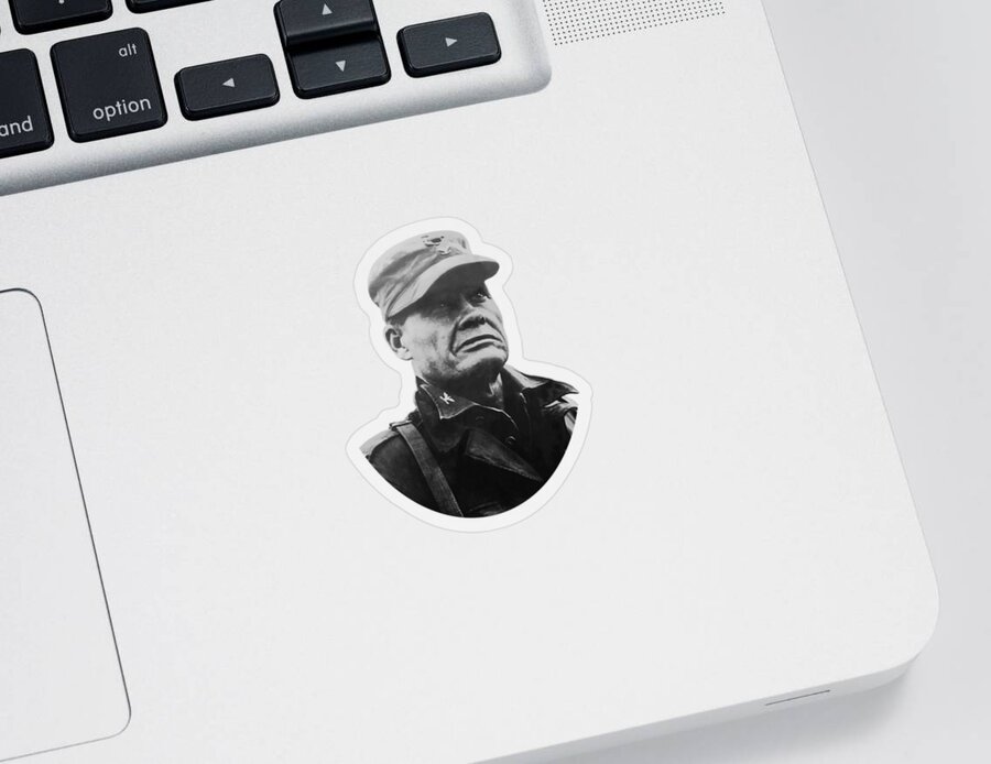 Chesty Puller Sticker featuring the painting Chesty Puller #1 by War Is Hell Store