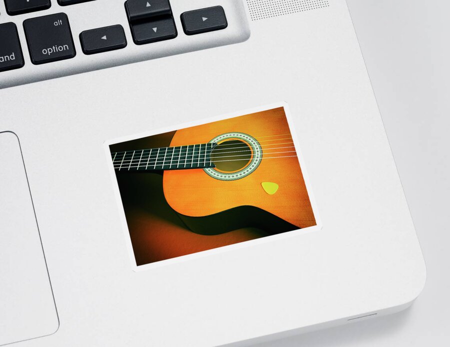Acoustic Sticker featuring the photograph Classic Guitar #1 by Carlos Caetano