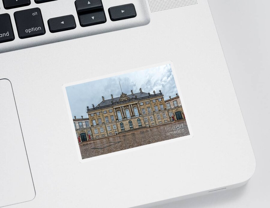 Copenhagen Sticker featuring the photograph Copenhagen Amalienborg Palace #1 by Antony McAulay