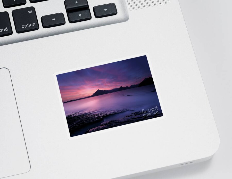 Elgol Sticker featuring the photograph Cuillins at Sunset #1 by Maria Gaellman