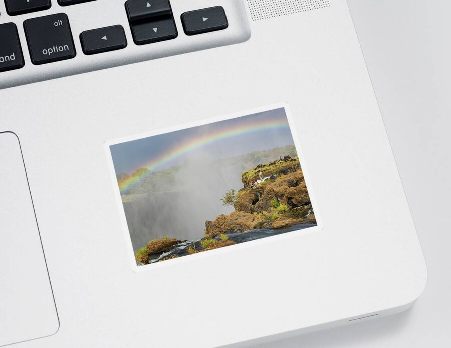 Victoria Falls Sticker featuring the photograph Devil's Pool #1 by Fran Gallogly
