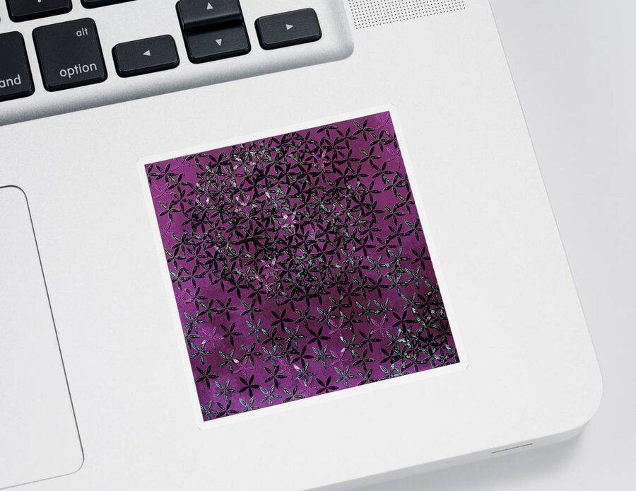 Flowers Sticker featuring the digital art Flower Shower #1 by Bonnie Bruno