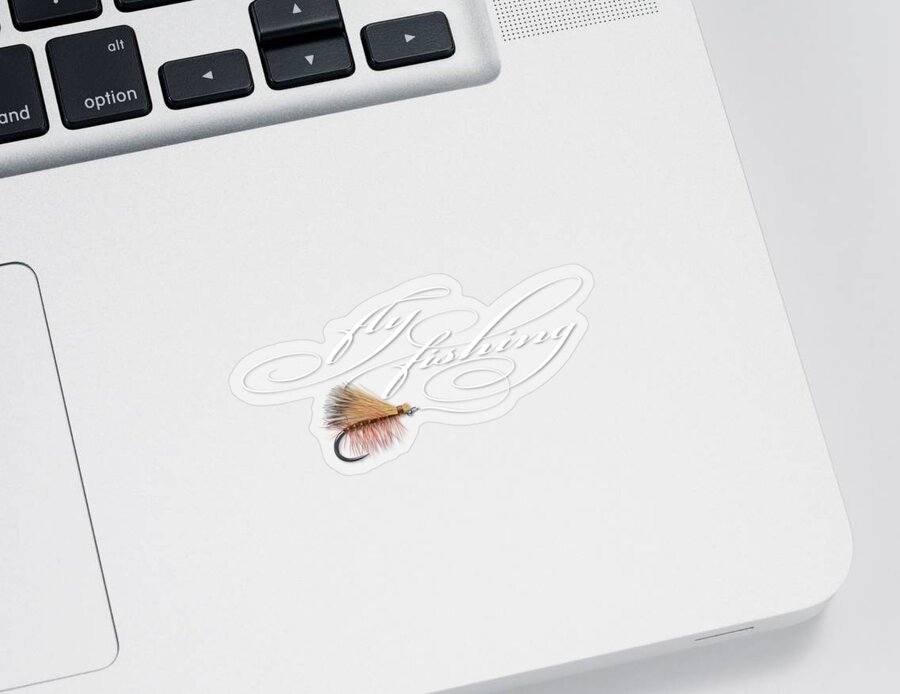 Flyfishing Sticker featuring the painting Fly Fishing Elk Hair Caddis #1 by Robert Corsetti