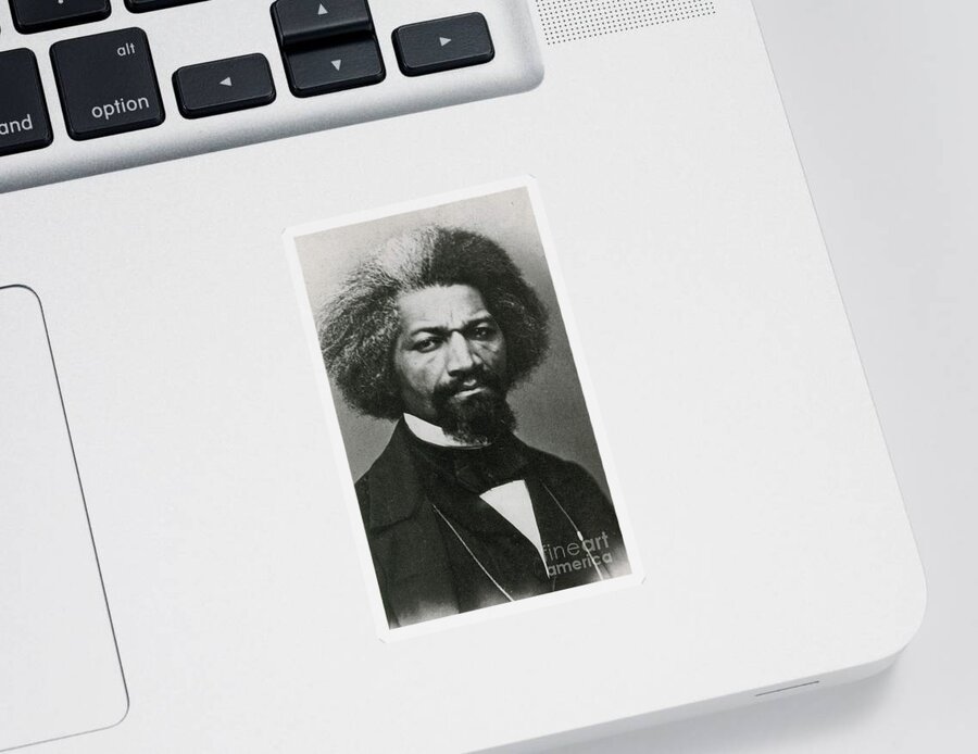 History Sticker featuring the photograph Frederick Douglass, African-american by Photo Researchers