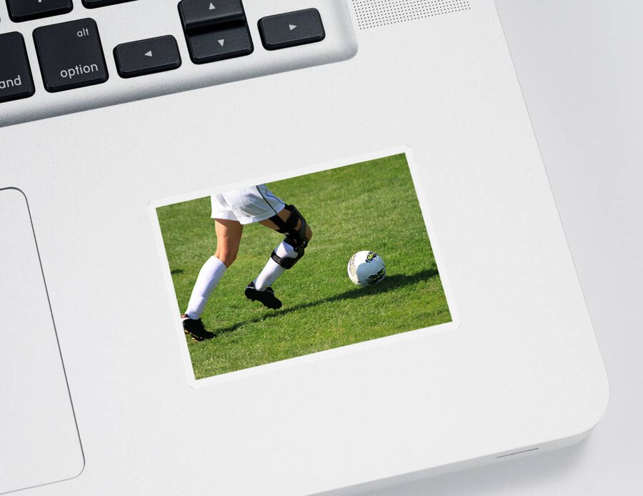 Ball Sticker featuring the photograph Futbol #1 by Laddie Halupa