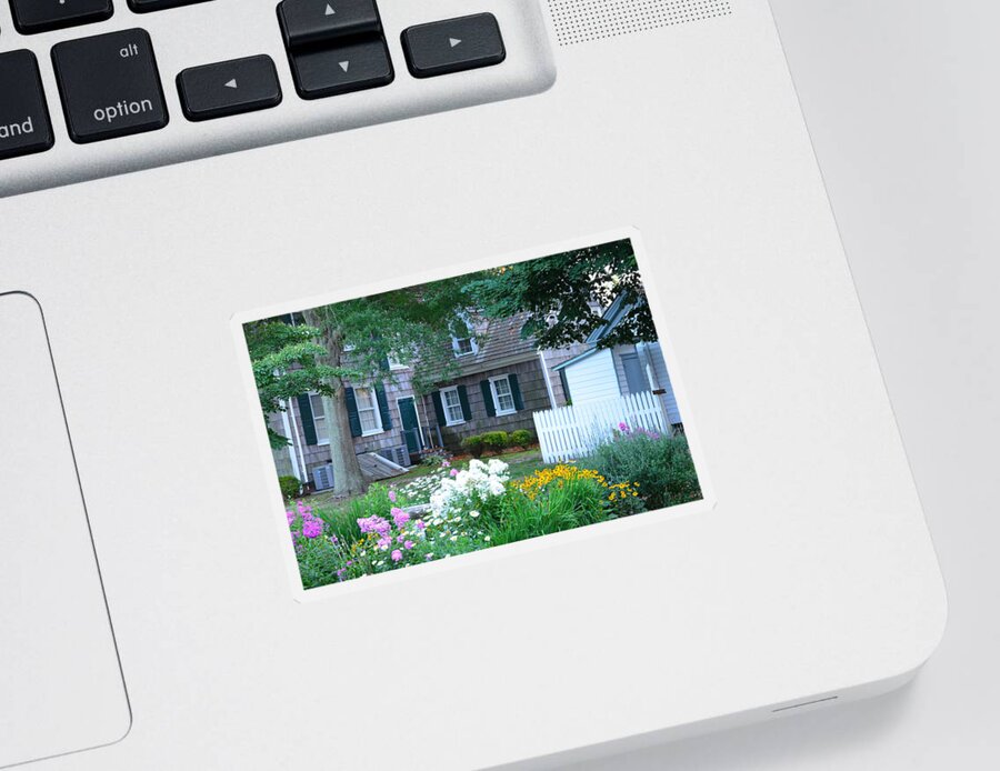  Sticker featuring the photograph Gardens at the Burton-Ingram House - Lewes Delaware #1 by Kim Bemis
