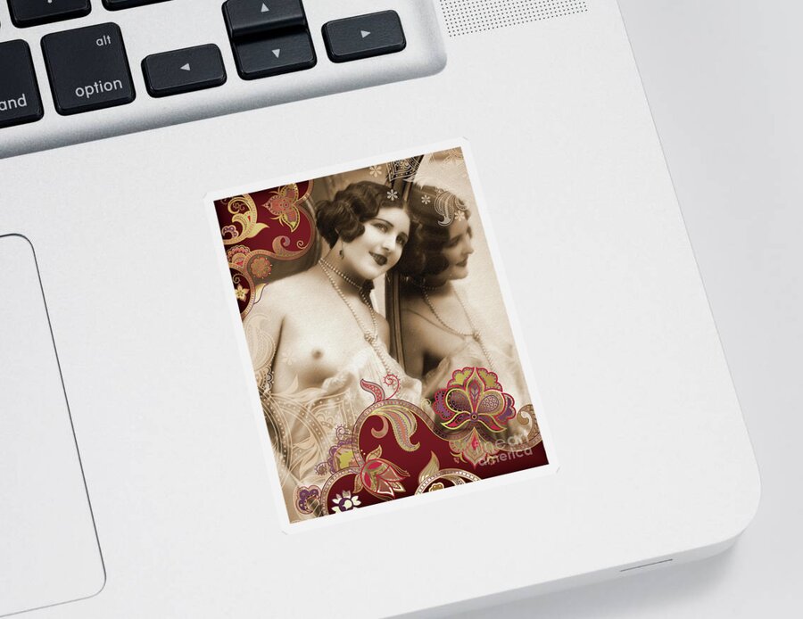 Nostalgic Seduction Sticker featuring the photograph Nostalgic Seduction Goddess by Chris Andruskiewicz