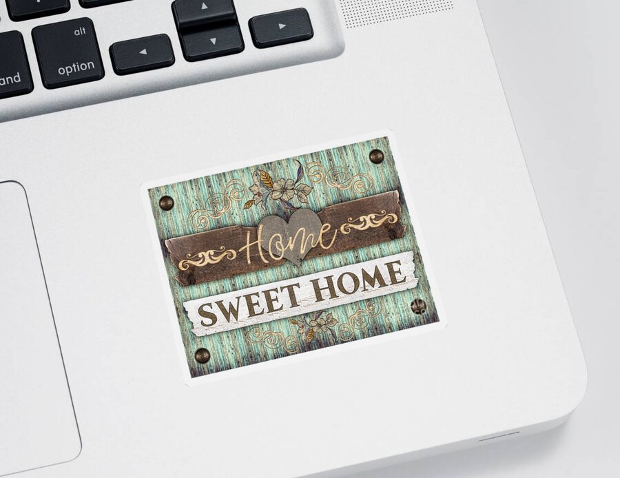Home Sweet Home Sticker featuring the digital art Home Sweet Home #1 by Mo T