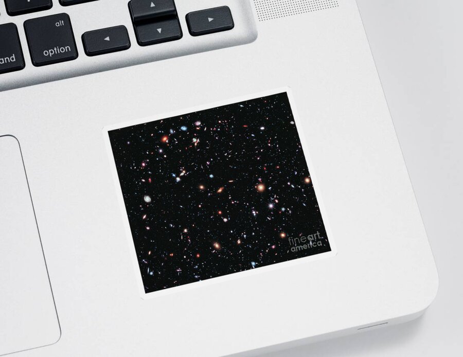 Hubble Ultra Deep Field Sticker featuring the photograph Hubble eXtreme Deep Field by Nasa