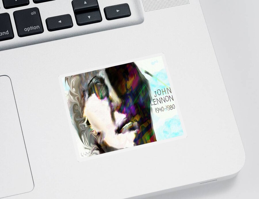 Abstract Sticker featuring the digital art John by Gabrielle Schertz