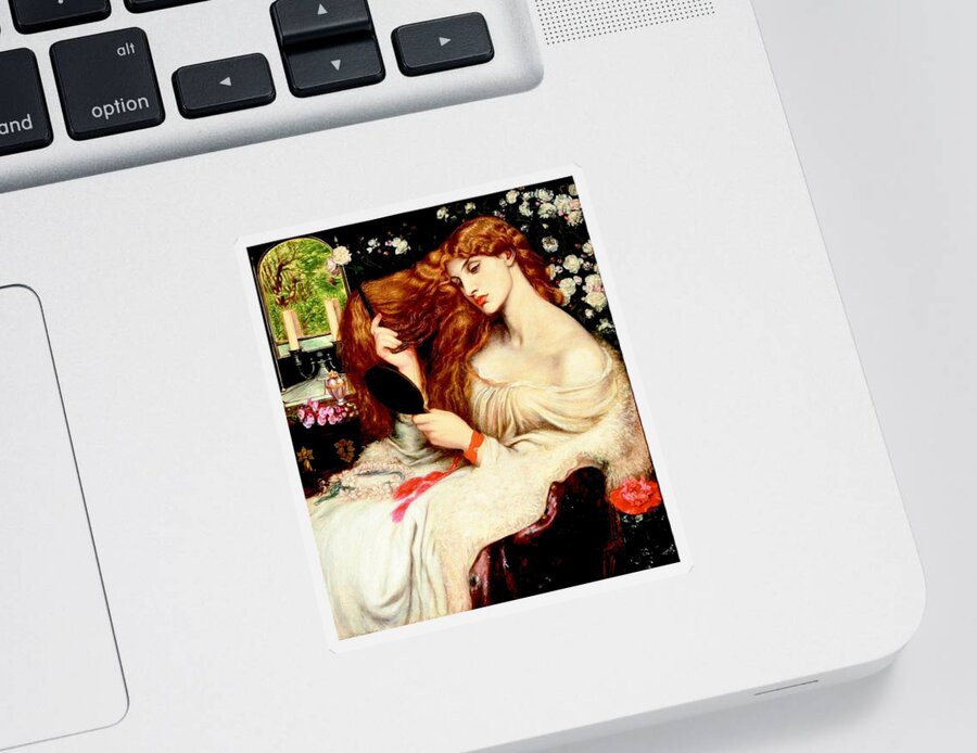 Dante Gabriel Rossetti Sticker featuring the painting Lady Lilith #1 by Dante Gabriel Rossetti