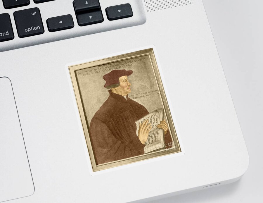 Religion Sticker featuring the photograph Huldrych Zwingli Swiss Reformation Leader by Photo Researchers