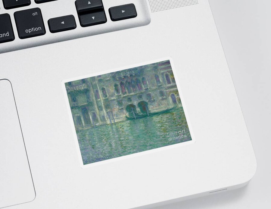 Monet Sticker featuring the painting Palazzo da Mula Venice by Claude Monet