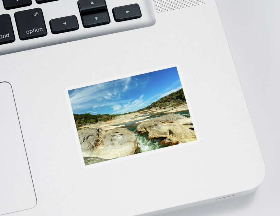 Pedernales Falls Sticker featuring the photograph Pedernales Falls Texas by Raul Rodriguez