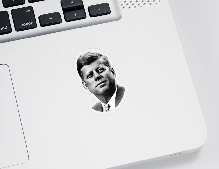 Jfk Sticker featuring the painting President Kennedy by War Is Hell Store