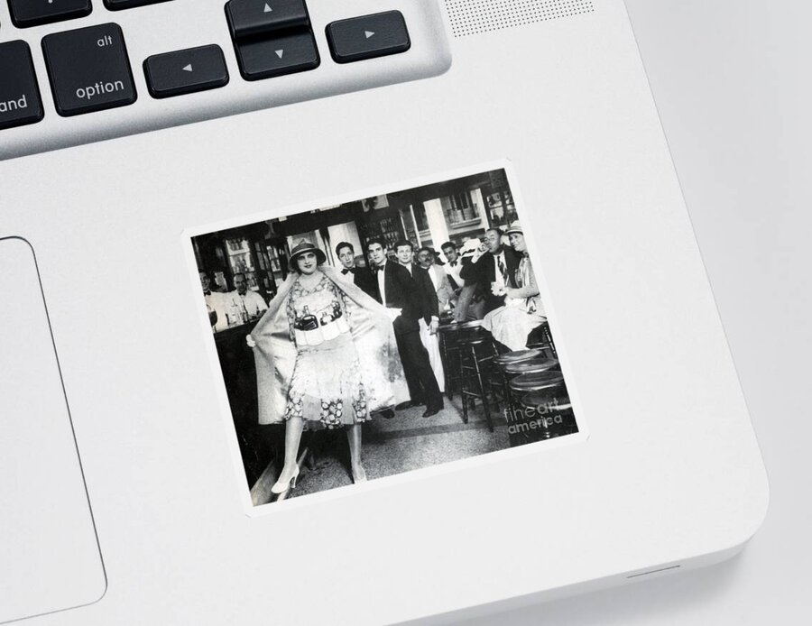 Culture Sticker featuring the photograph Prohibition, Flapper Flask Fashion by Science Source
