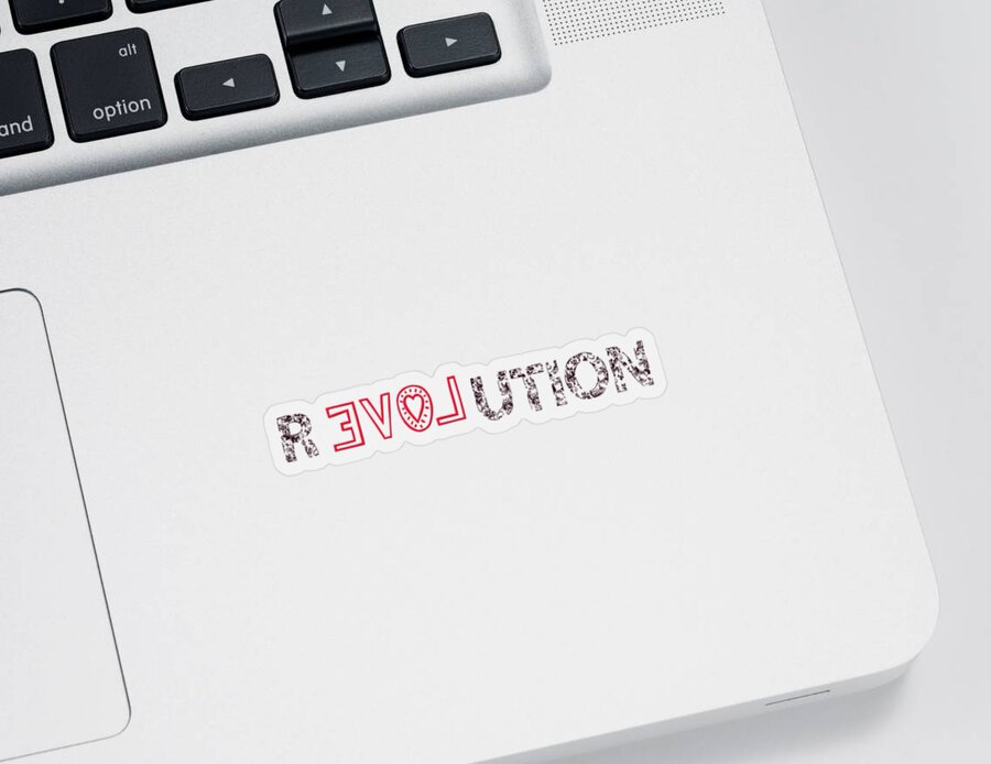 Revolution Sticker featuring the digital art Revolution #2 by Bill Cannon
