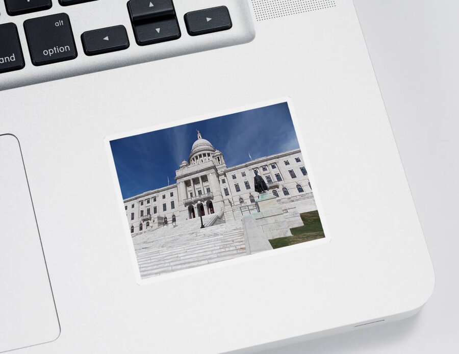 Providence Sticker featuring the photograph Rhode Islands State House #1 by Catherine Gagne