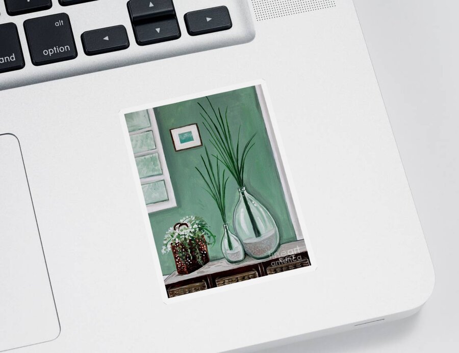 Home Decor Art Sticker featuring the painting Sea Grass #1 by Elizabeth Robinette Tyndall