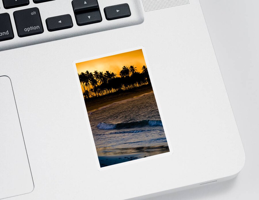Sunset Sticker featuring the photograph Sunset at the Beach #1 by Sebastian Musial