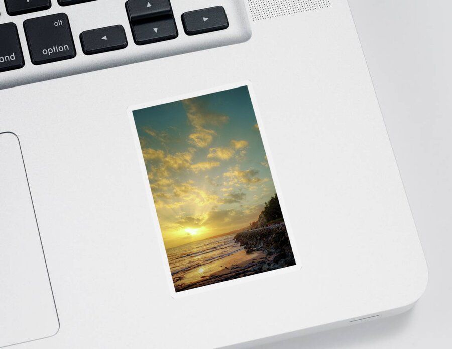 Coastline Sticker featuring the photograph Sunset in the Coast #1 by Carlos Caetano