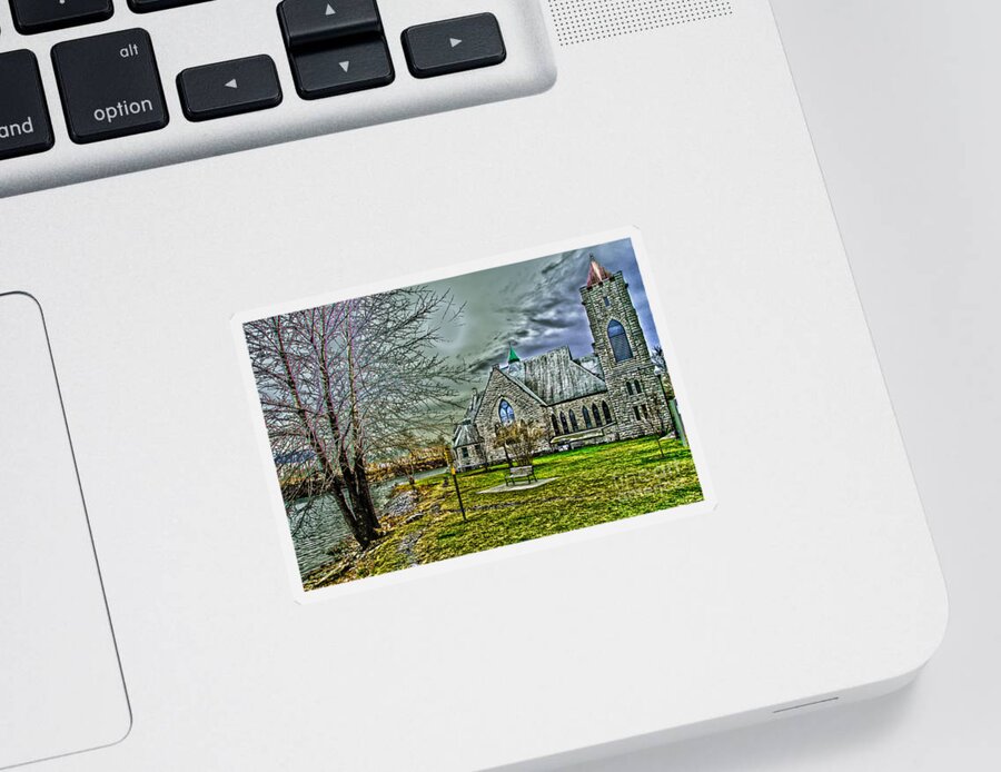 Lake Van Cleef Sticker featuring the photograph Trinity Episcopal Church #1 by William Norton