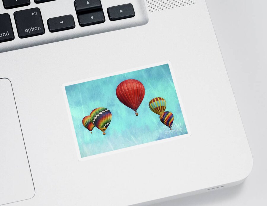 Hot Air Balloon Sticker featuring the photograph Up Up and Away 2 by Benanne Stiens