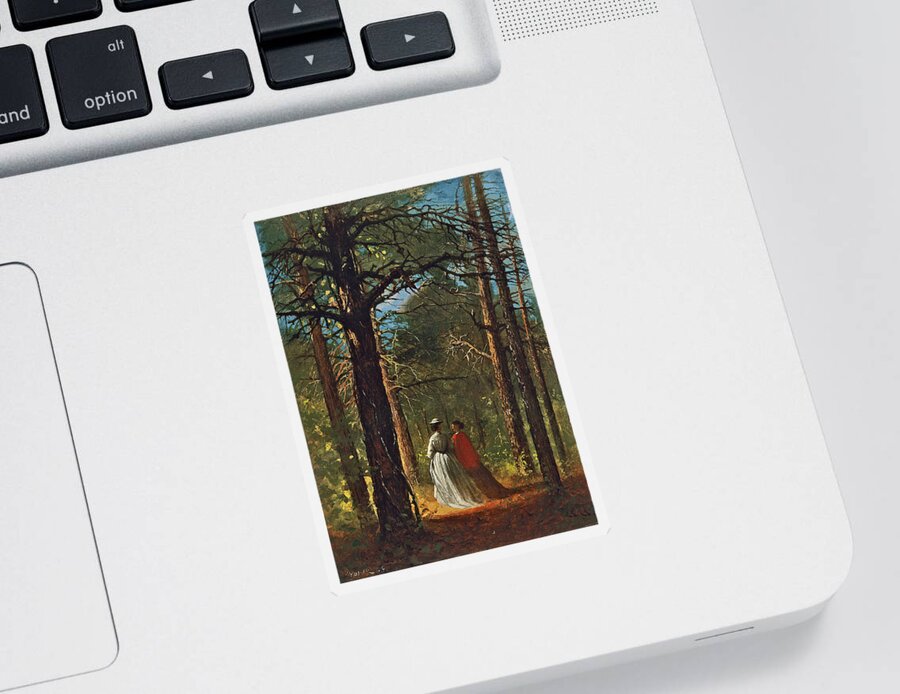 Winslow Homer Sticker featuring the painting Waverly Oaks by Winslow Homer