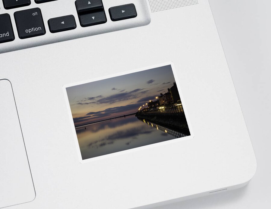 Beautiful Sticker featuring the photograph West Kirby Promenade Sunset by Spikey Mouse Photography