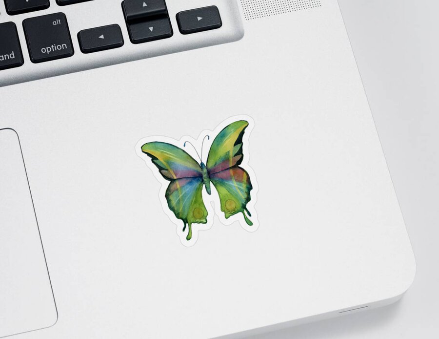 Prism Sticker featuring the painting 11 Prism Butterfly by Amy Kirkpatrick