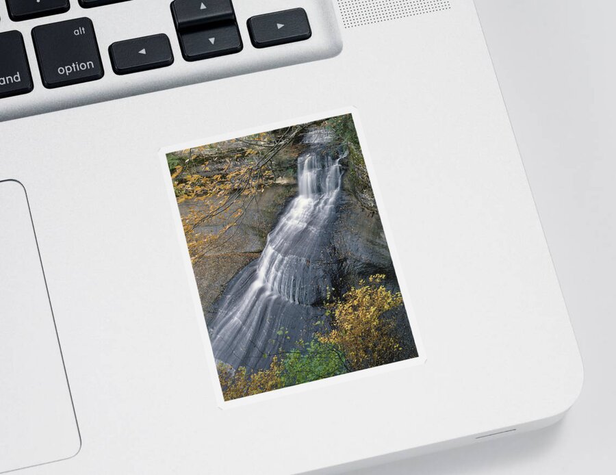 Chapel Falls Sticker featuring the photograph 126225 Chapel Falls by Ed Cooper Photography