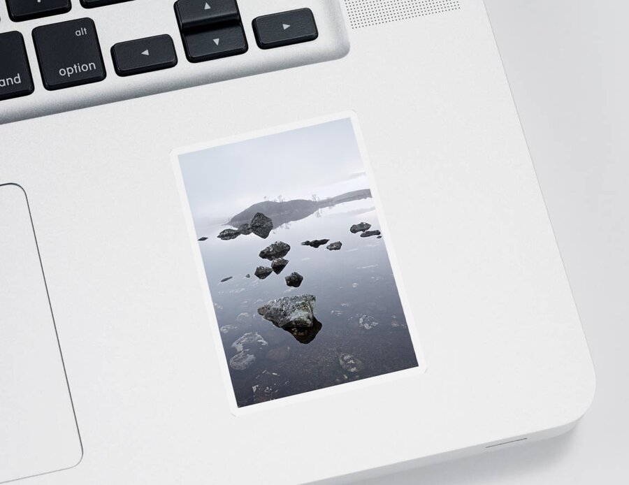 Dawn Sticker featuring the photograph Lochan na h-Achlaise #14 by Stephen Taylor