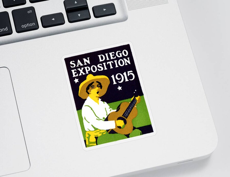 Historicimage Sticker featuring the painting 1915 San Diego Expo Poster 2 by Historic Image