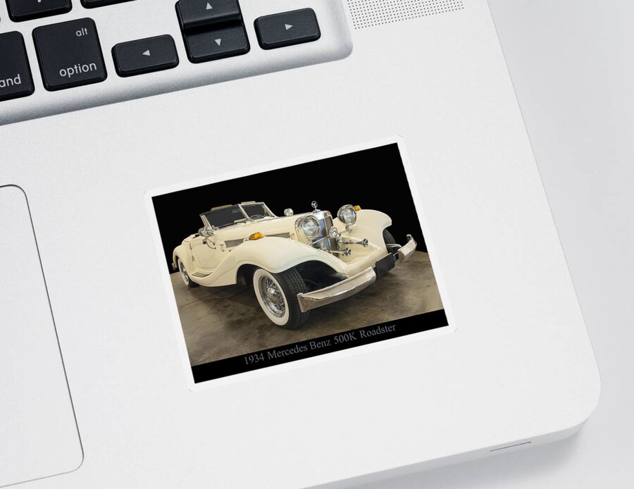 Cars Of The 1930s Sticker featuring the photograph 1934 Mercedes Benz 500k Roadster by Flees Photos