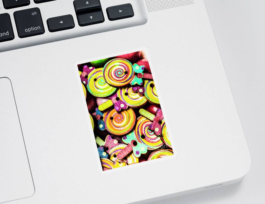 Lolly Sticker featuring the photograph 1960s Hypnotic Sweetness by Jorgo Photography