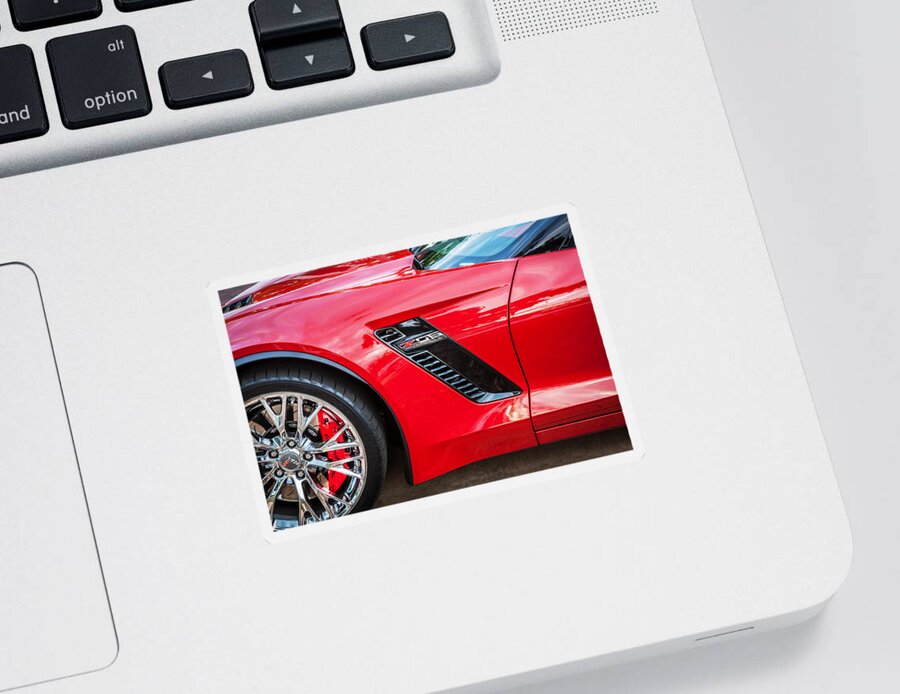 2015 Corvette Sticker featuring the photograph 2015 Chevrolet Corvette Z06 Painted by Rich Franco